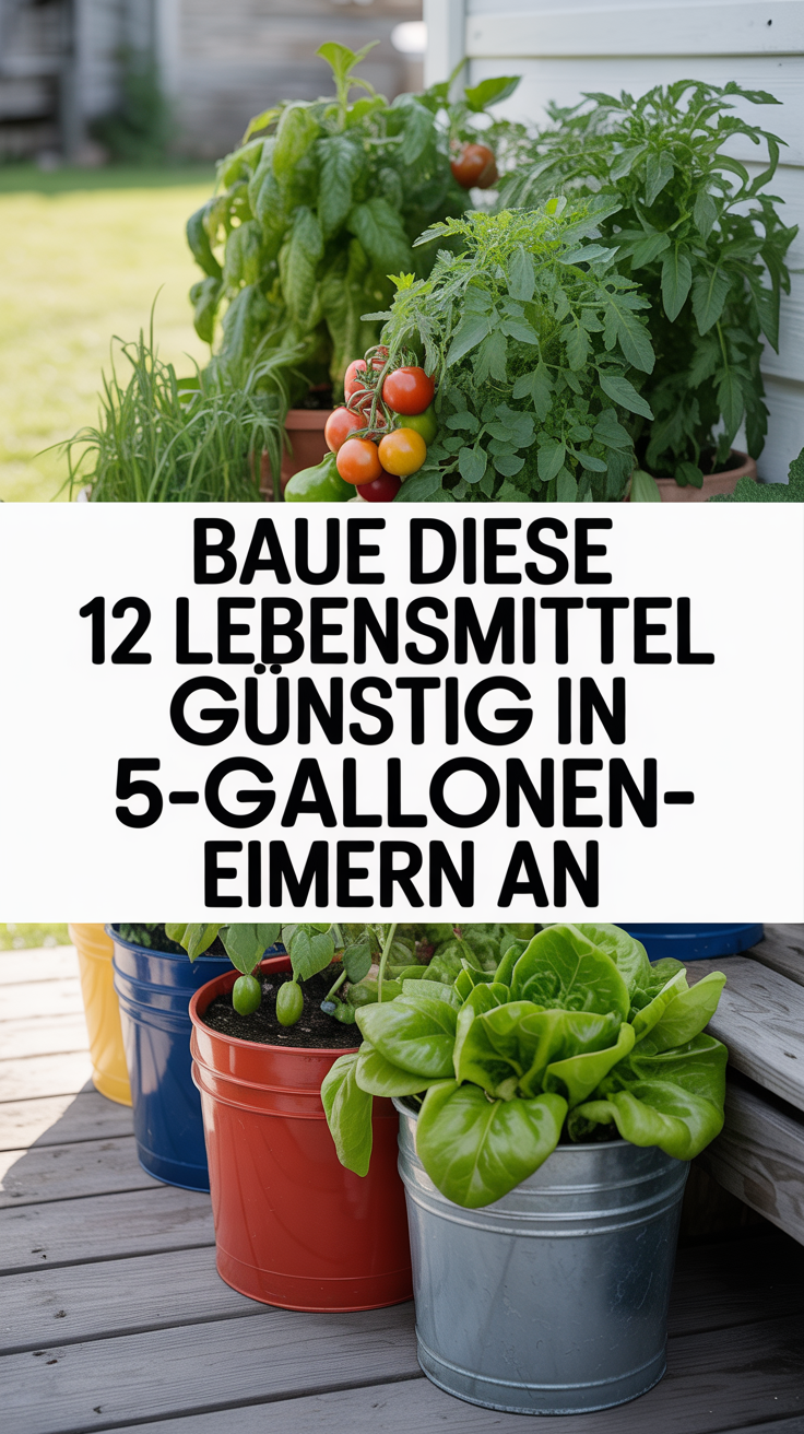 Baue diese 12 Lebensmittel günstig in 5-Gallonen-Eimern an