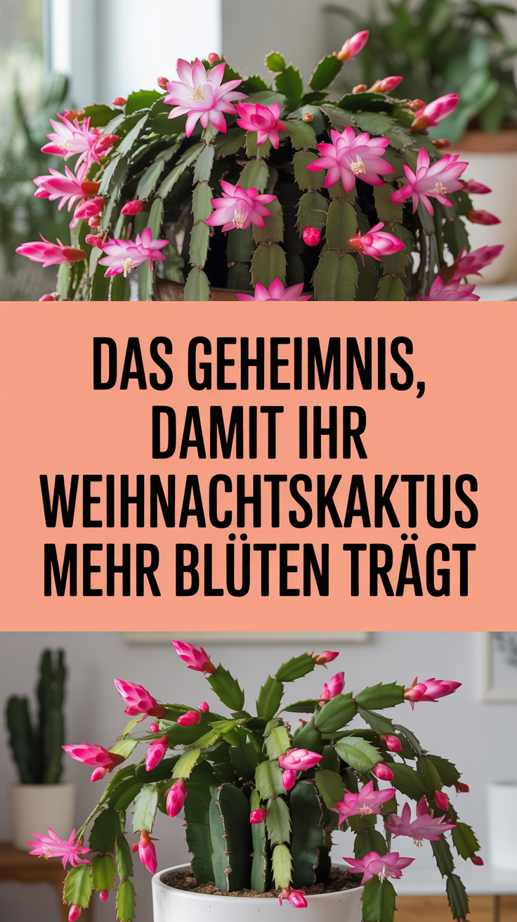 Das Geheimnis, damit Ihr Weihnachtskaktus mehr Blüten trägt