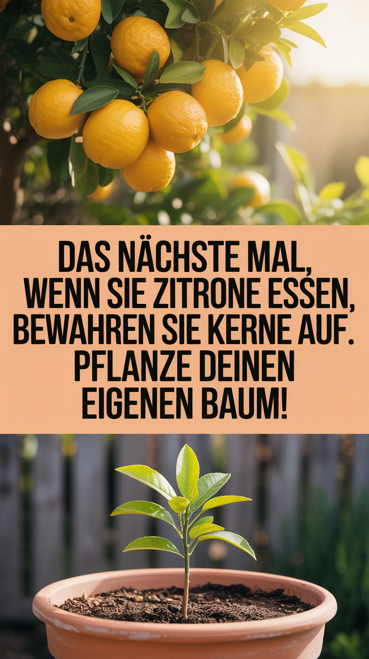 Das nächste Mal, wenn Sie eine Zitrone essen, bewahren Sie die Kerne auf. Pflanze deinen eigenen Baum!