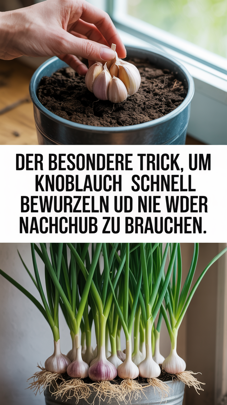 Der besondere Trick, um Knoblauch schnell zu bewurzeln und nie wieder Nachschub zu brauchen