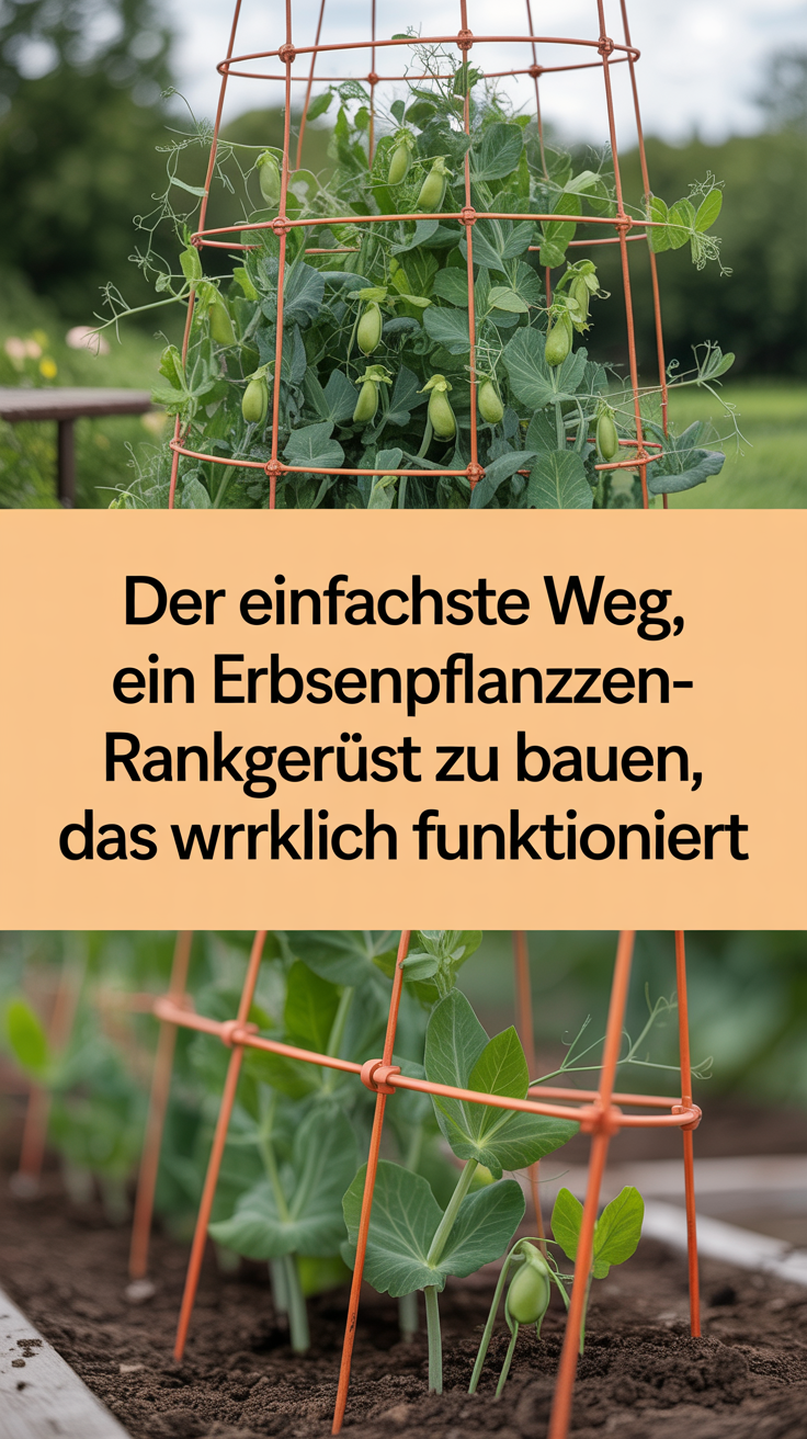 Der einfachste Weg, ein Erbsenpflanzen-Rankgerüst zu bauen, das wirklich funktioniert