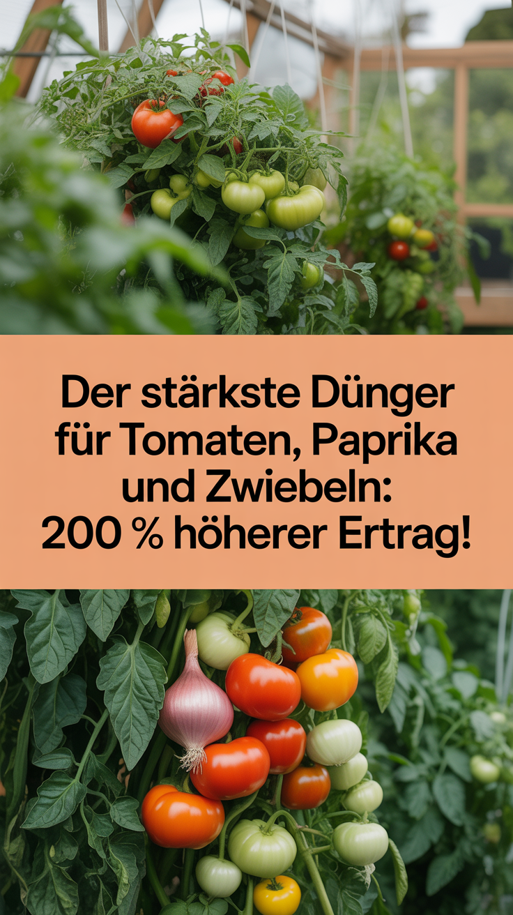 Der stärkste Dünger für Tomaten, Paprika und Zwiebeln: 200 % höherer Ertrag!