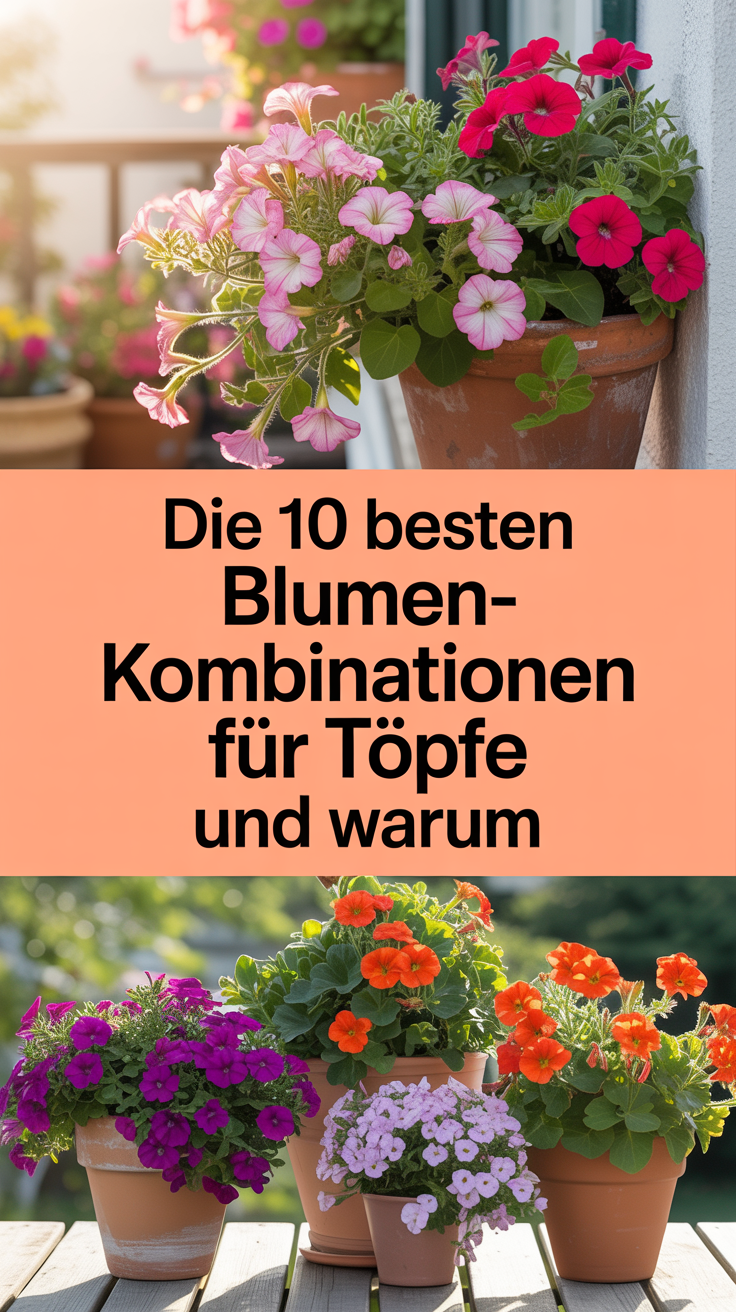 Die 10 besten Blumen-Kombinationen für Töpfe und warum