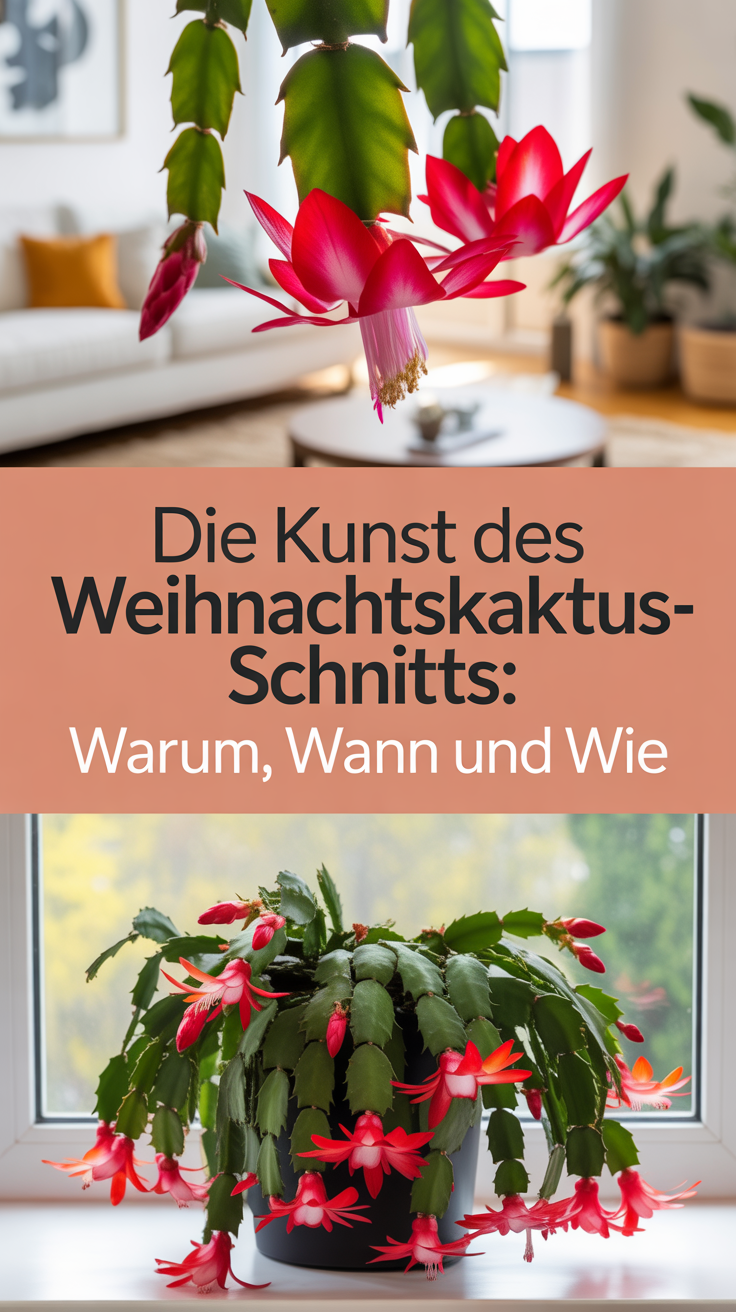Die Kunst des Weihnachtskaktus-Schnitts: Warum, Wann und Wie