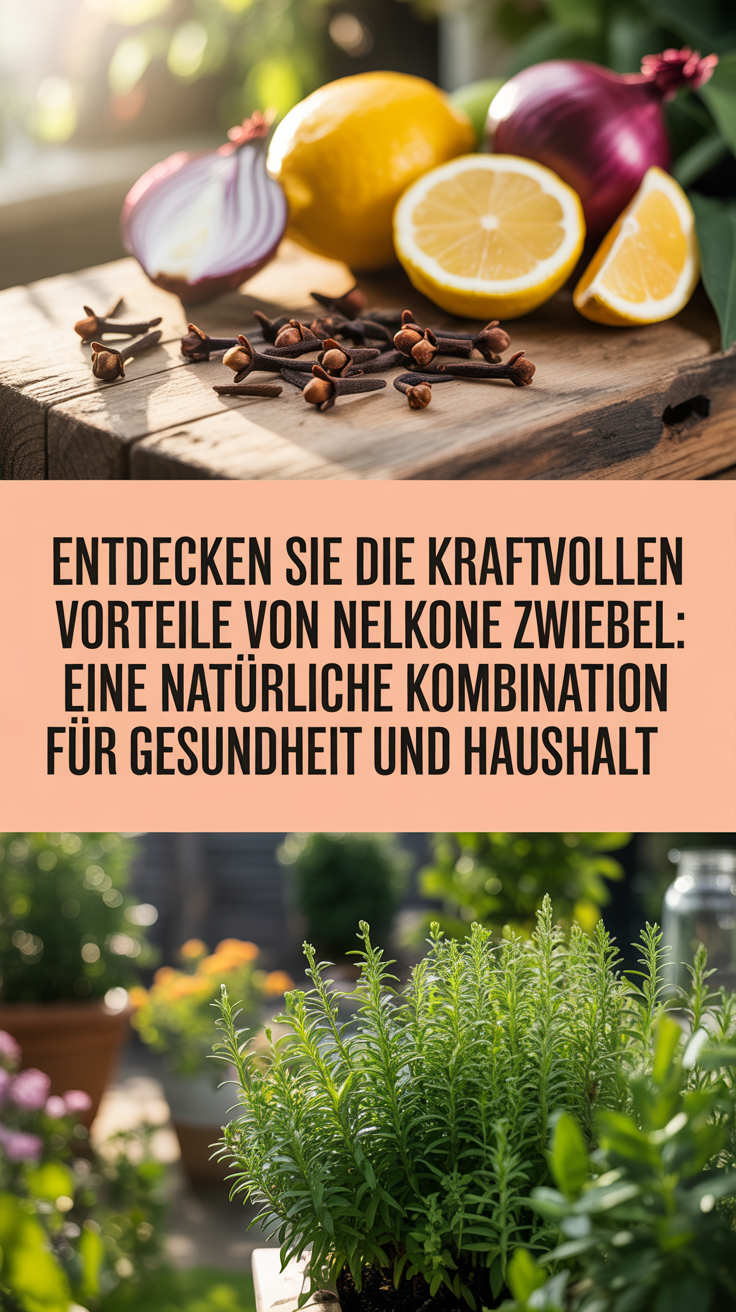 Entdecken Sie die Kraftvollen Vorteile von Nelke, Zitrone und Zwiebel: Eine Natürliche Kombination für Gesundheit und Haushalt