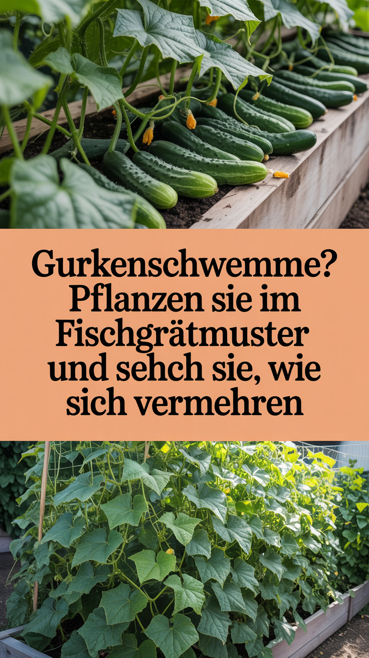 Gurkenschwemme? Pflanzen Sie im Fischgrätmuster und sehen Sie, wie sie sich vermehren