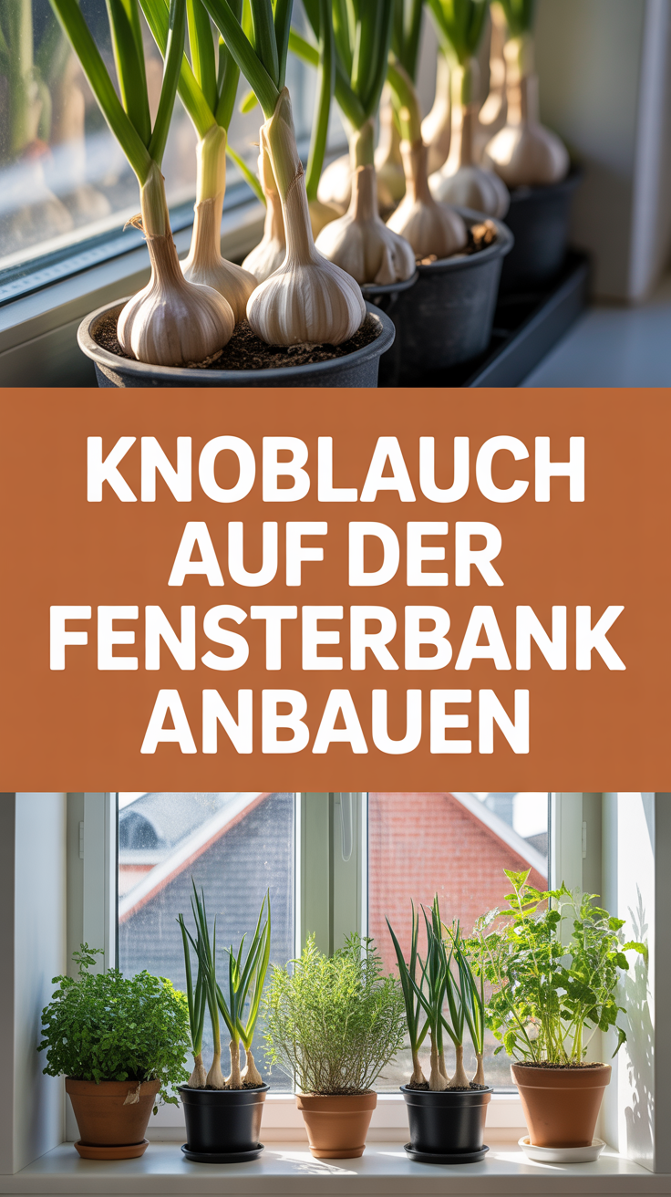 Knoblauch auf der Fensterbank anbauen