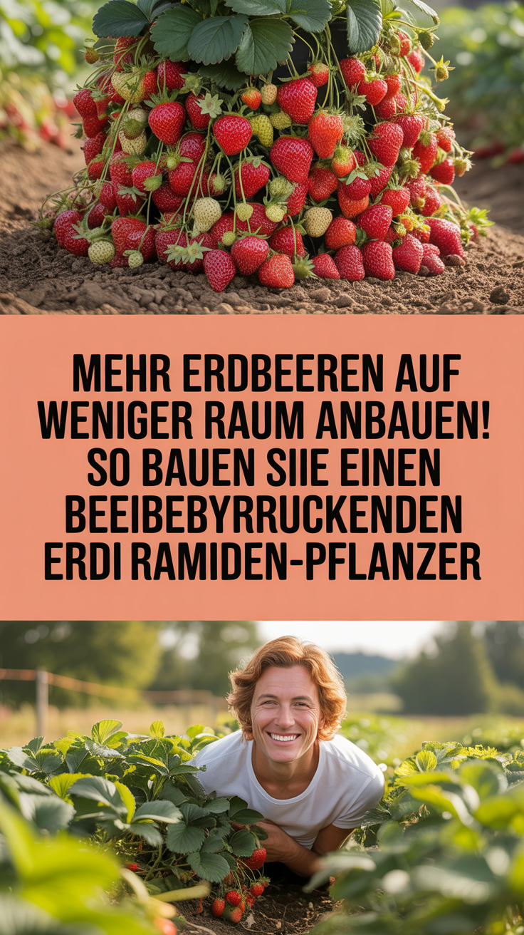 Mehr Erdbeeren auf weniger Raum anbauen! So bauen Sie einen beeindruckenden Erdbeerpyramiden-Pflanzer