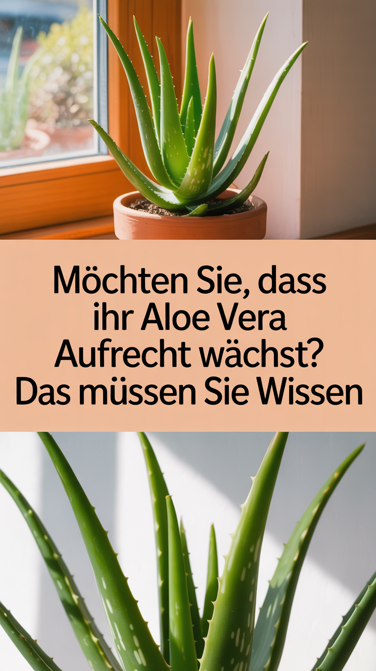 Möchten Sie, dass Ihr Aloe Vera aufrecht wächst? Das müssen Sie wissen