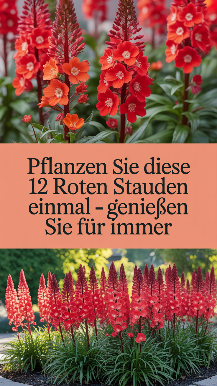 Pflanzen Sie diese 12 roten Stauden einmal – genießen Sie sie für immer