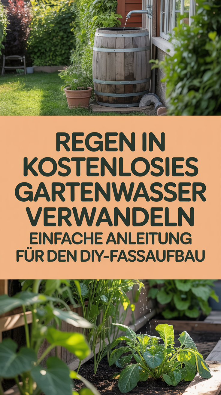 Regen in kostenloses Gartenwasser verwandeln – Einfache Anleitung für den DIY-Fassaufbau