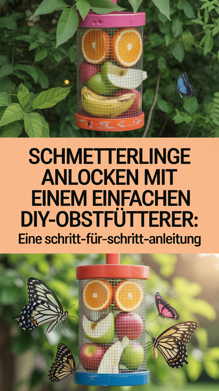 Schmetterlinge anlocken mit einem einfachen DIY-Obstfütterer: Eine Schritt-für-Schritt-Anleitung