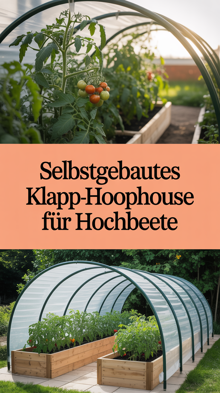 Selbstgebautes Klapp-Hoophouse für Hochbeete