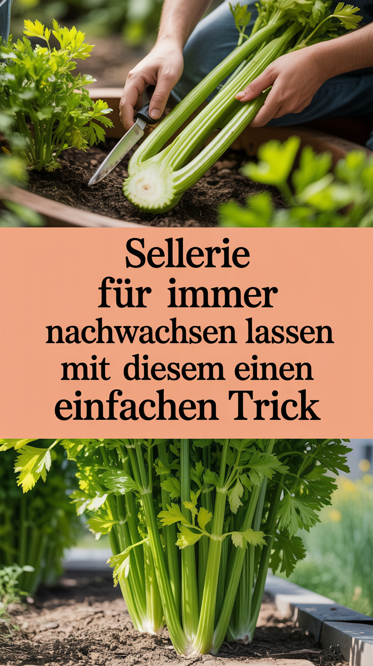 Sellerie für immer nachwachsen lassen mit diesem einen einfachen Trick