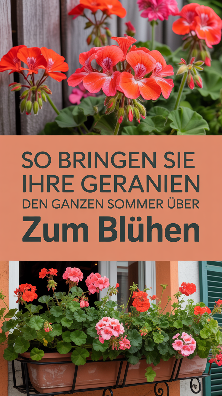 So bringen Sie Ihre Geranien den ganzen Sommer über zum Blühen