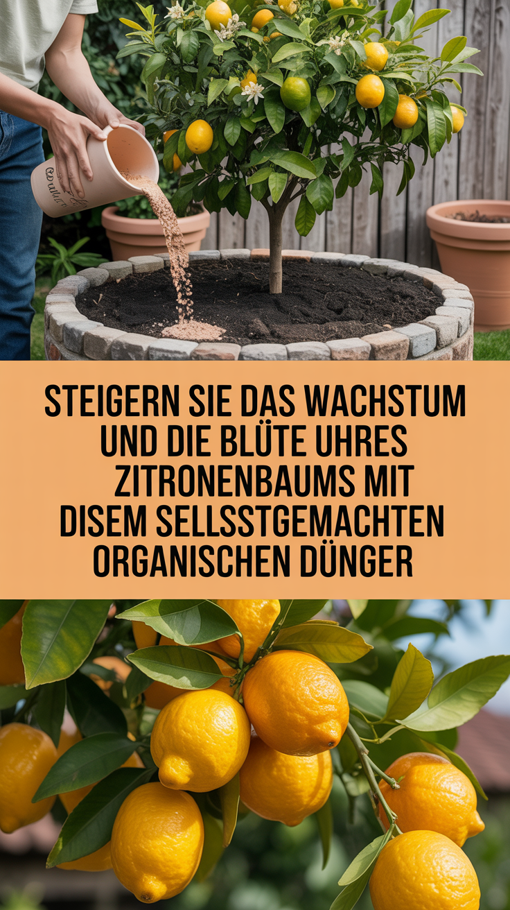 Steigern Sie das Wachstum und die Blüte Ihres Zitronenbaums mit diesem selbstgemachten organischen Dünger