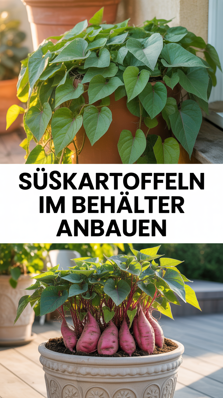 Süßkartoffeln im Behälter anbauen