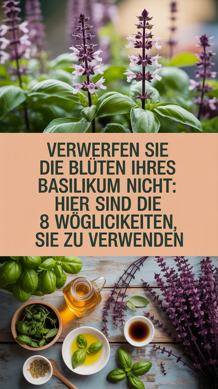 Verwerfen Sie die Blüten Ihres Basilikums nicht: Hier sind 8 Möglichkeiten, sie zu verwenden