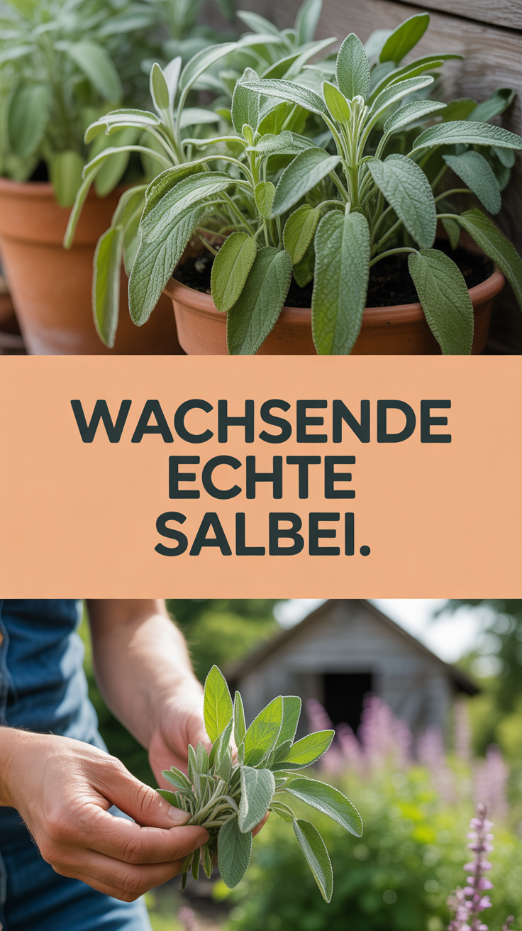 Wachsende Echte Salbei