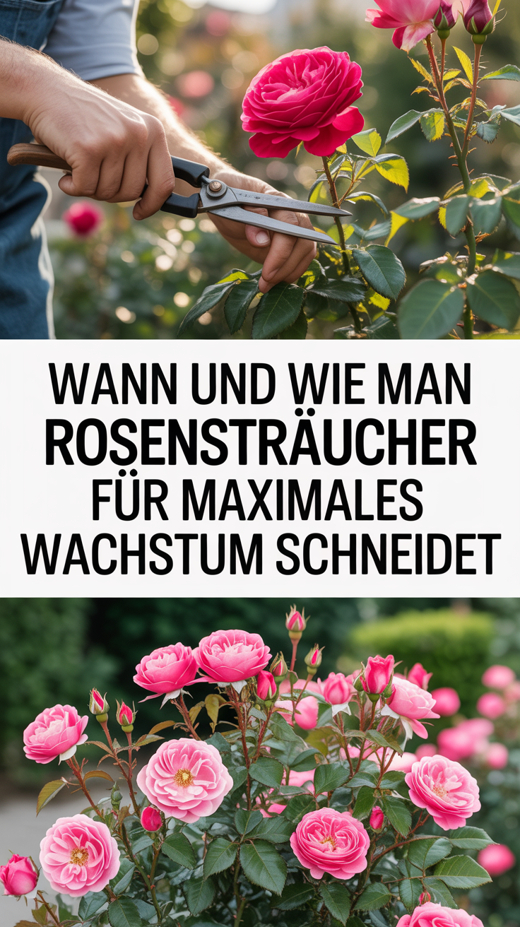 Wann und wie man Rosensträucher für maximales Wachstum schneidet