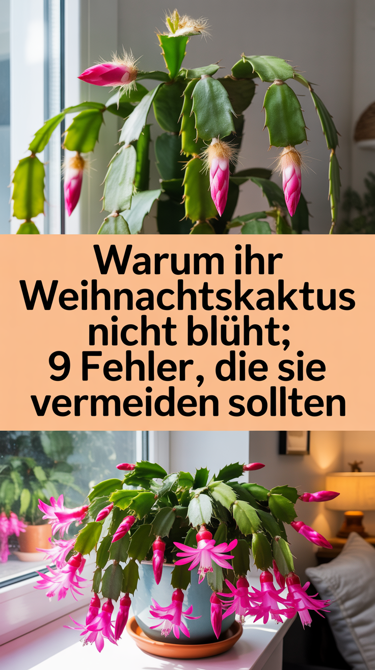 Warum Ihr Weihnachtskaktus nicht blüht: 9 Fehler, die Sie vermeiden sollten