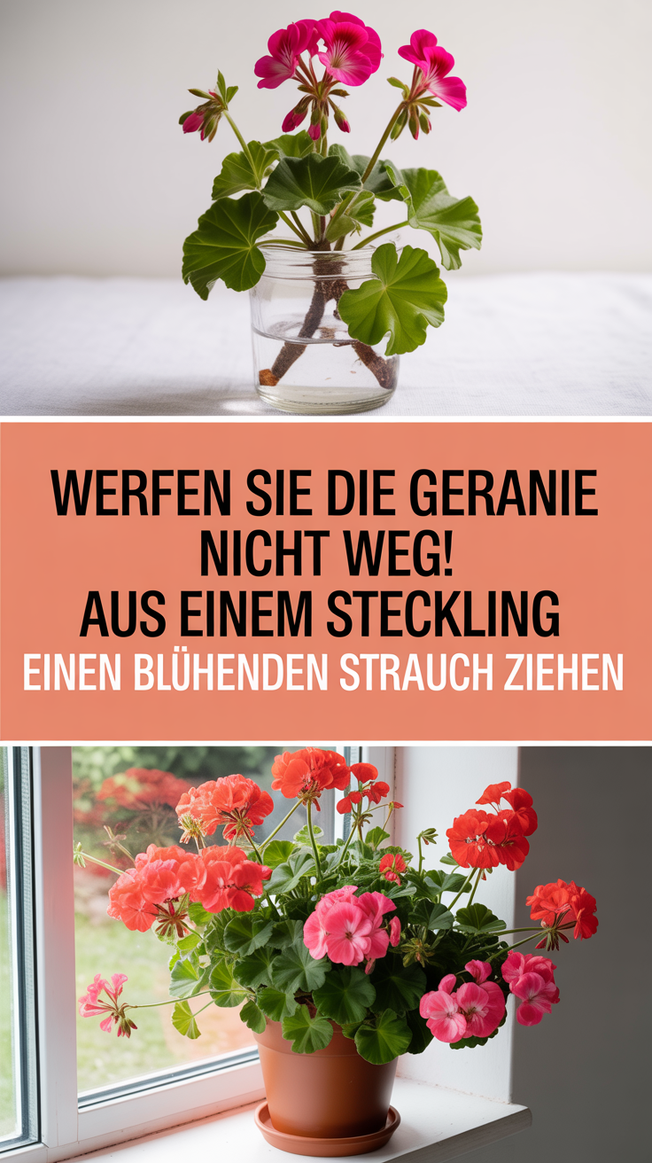 Werfen Sie die Geranie nicht weg! Aus einem Steckling einen blühenden Strauch ziehen