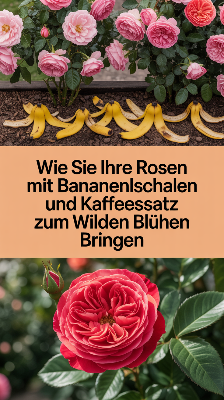 Wie Sie Ihre Rosen mit Bananenschalen und Kaffeesatz zum wilden Blühen bringen