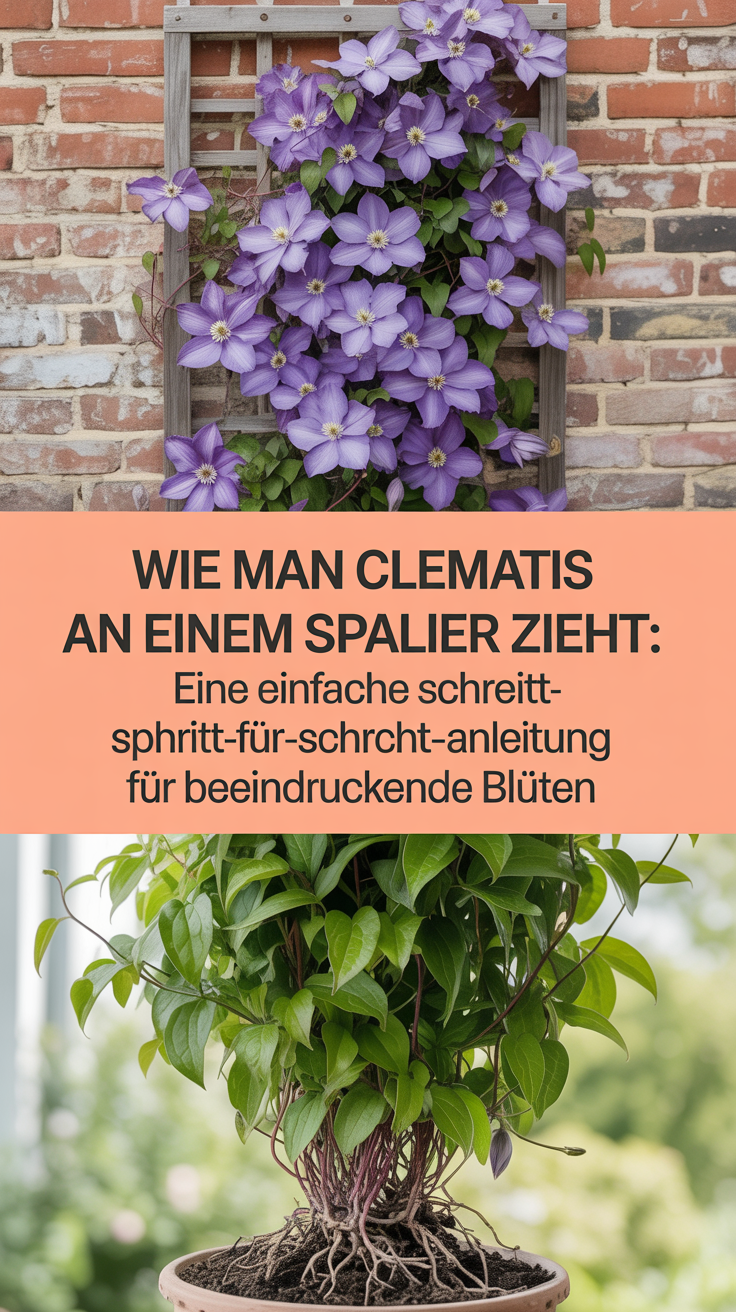 Wie man Clematis an einem Spalier zieht: Eine einfache Schritt-für-Schritt-Anleitung für beeindruckende Blüten
