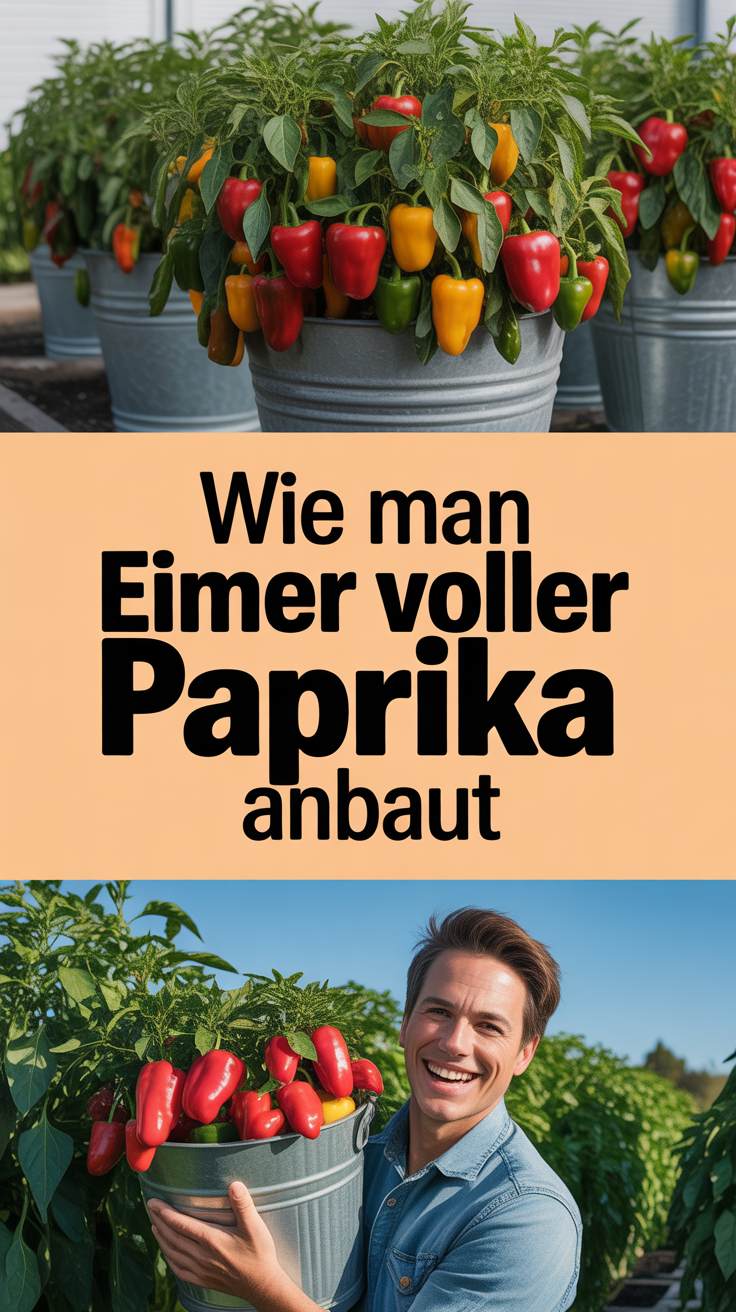 Wie man Eimer voller Paprika anbaut