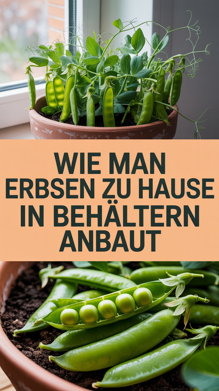 Wie man Erbsen zu Hause in Behältern anbaut