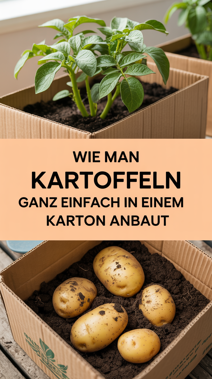 Wie man Kartoffeln ganz einfach in einem Karton anbaut