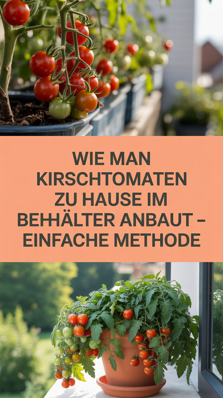 Wie man Kirschtomaten zu Hause im Behälter anbaut – einfache Methode