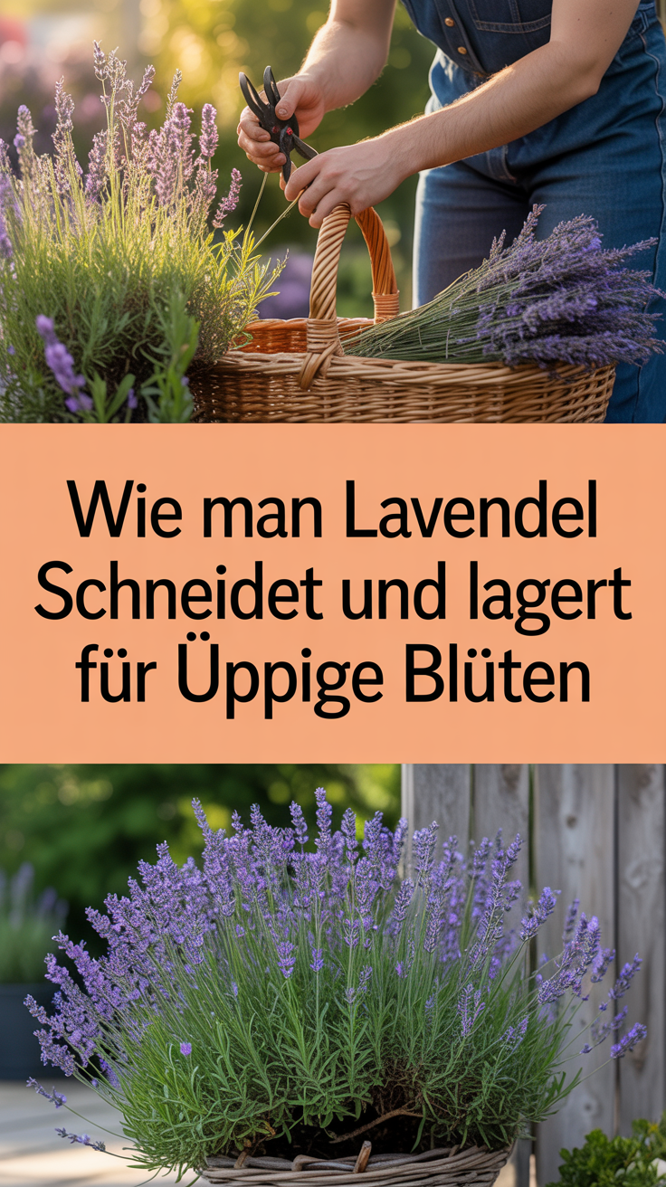 Wie man Lavendel schneidet und lagert für üppige Blüten