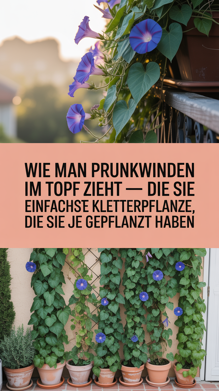 Wie man Prunkwinden im Topf zieht – die einfachste Kletterpflanze, die Sie je gepflanzt haben
