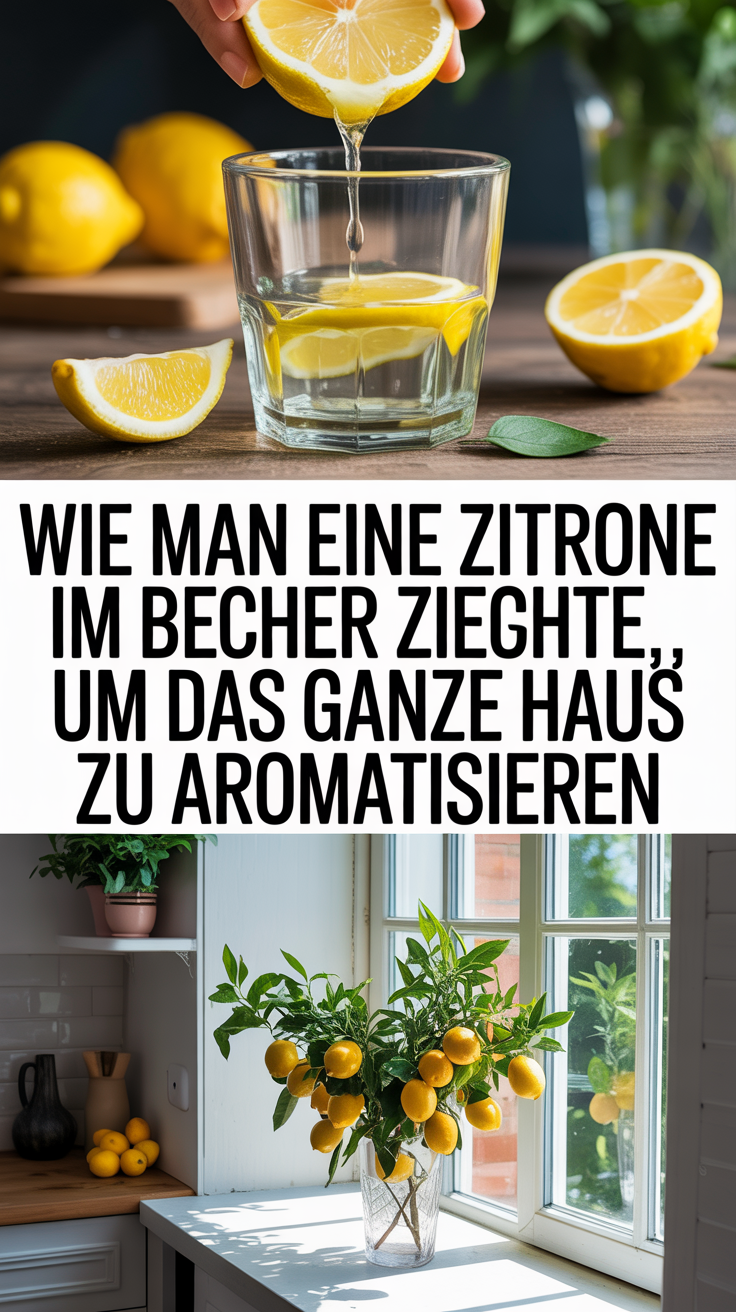 Wie man eine Zitrone im Becher zieht, um das ganze Haus zu aromatisieren