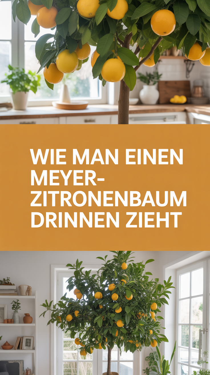 Wie man einen Meyer-Zitronenbaum drinnen zieht