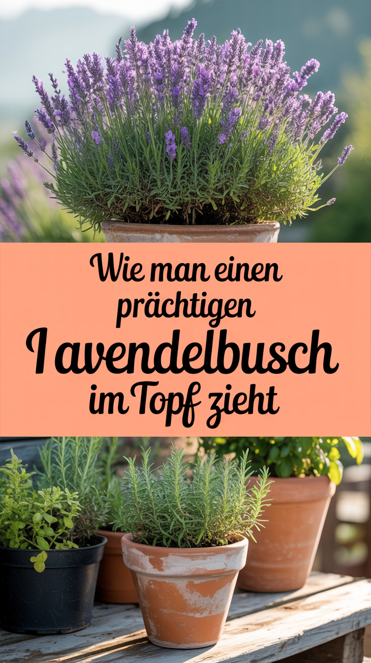 Wie man einen prächtigen Lavendelbusch im Topf zieht