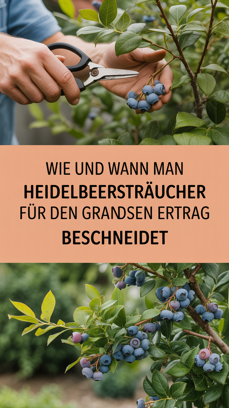 Wie und wann man Heidelbeersträucher für den größten Ertrag beschneidet