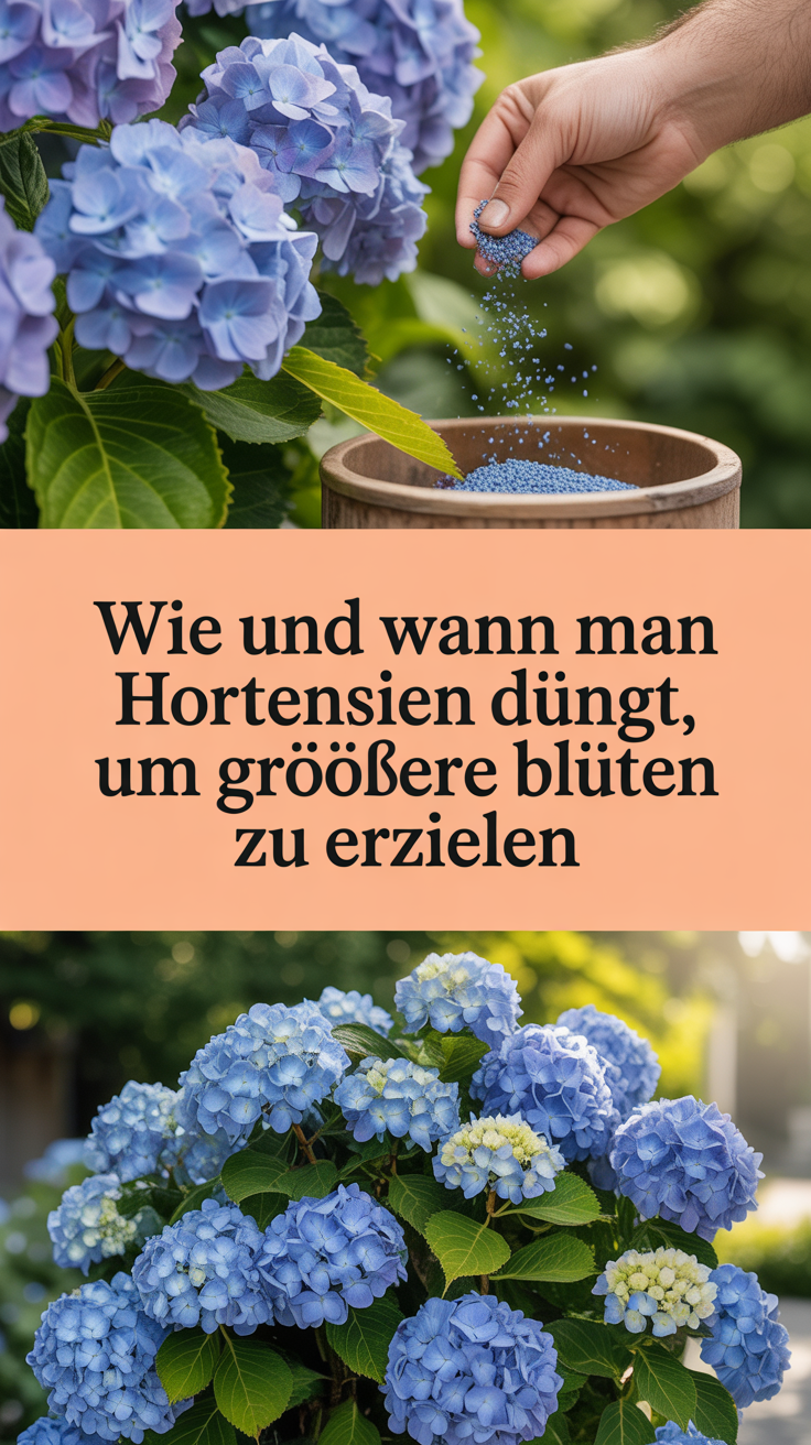 Wie und wann man Hortensien düngt, um größere Blüten zu erzielen