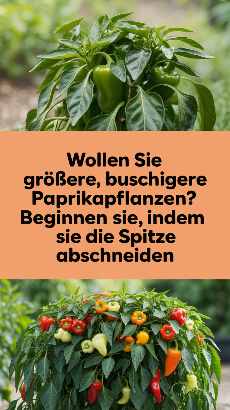Wollen Sie größere, buschigere Paprikapflanzen? Beginnen Sie, indem Sie die Spitze abschneiden