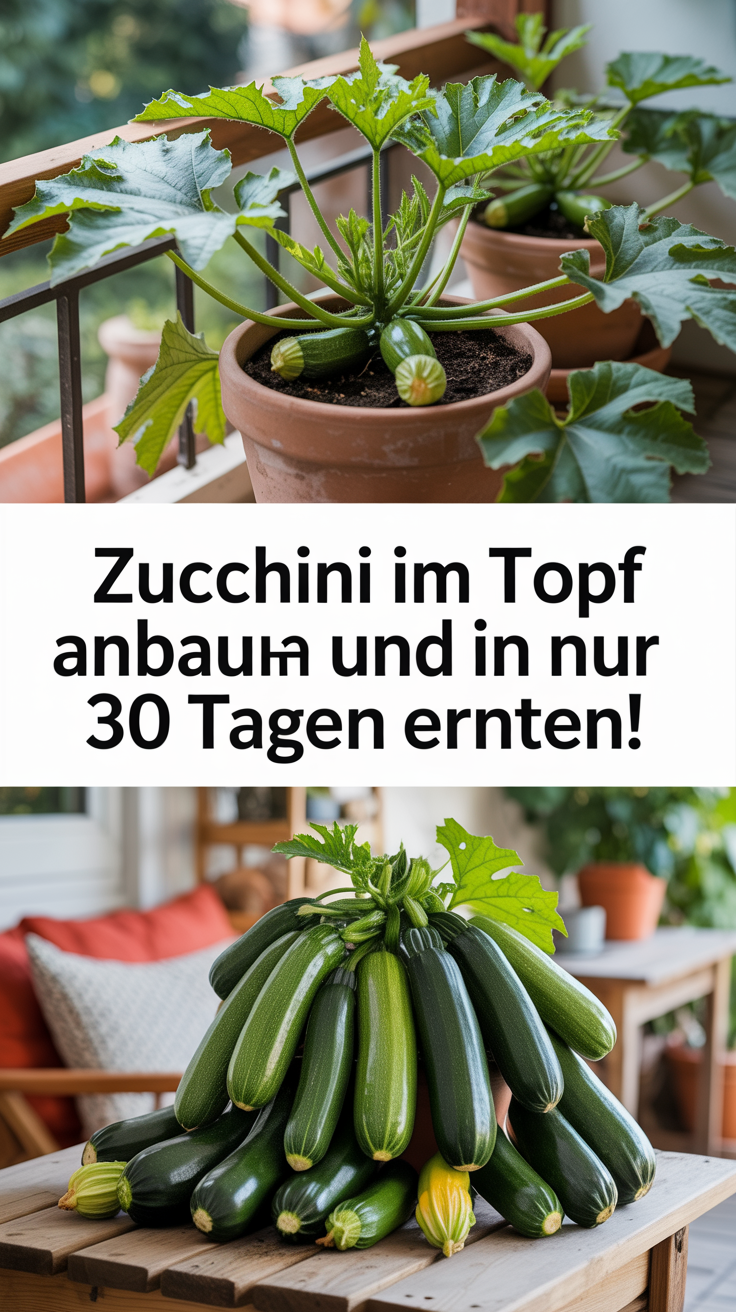 Zucchini im Topf anbauen und in nur 30 Tagen ernten!