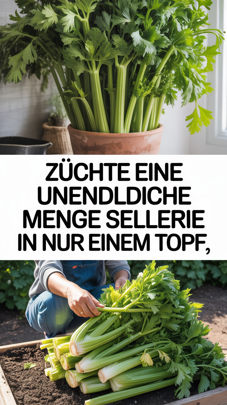 Züchte eine unendliche Menge Sellerie in nur einem Topf
