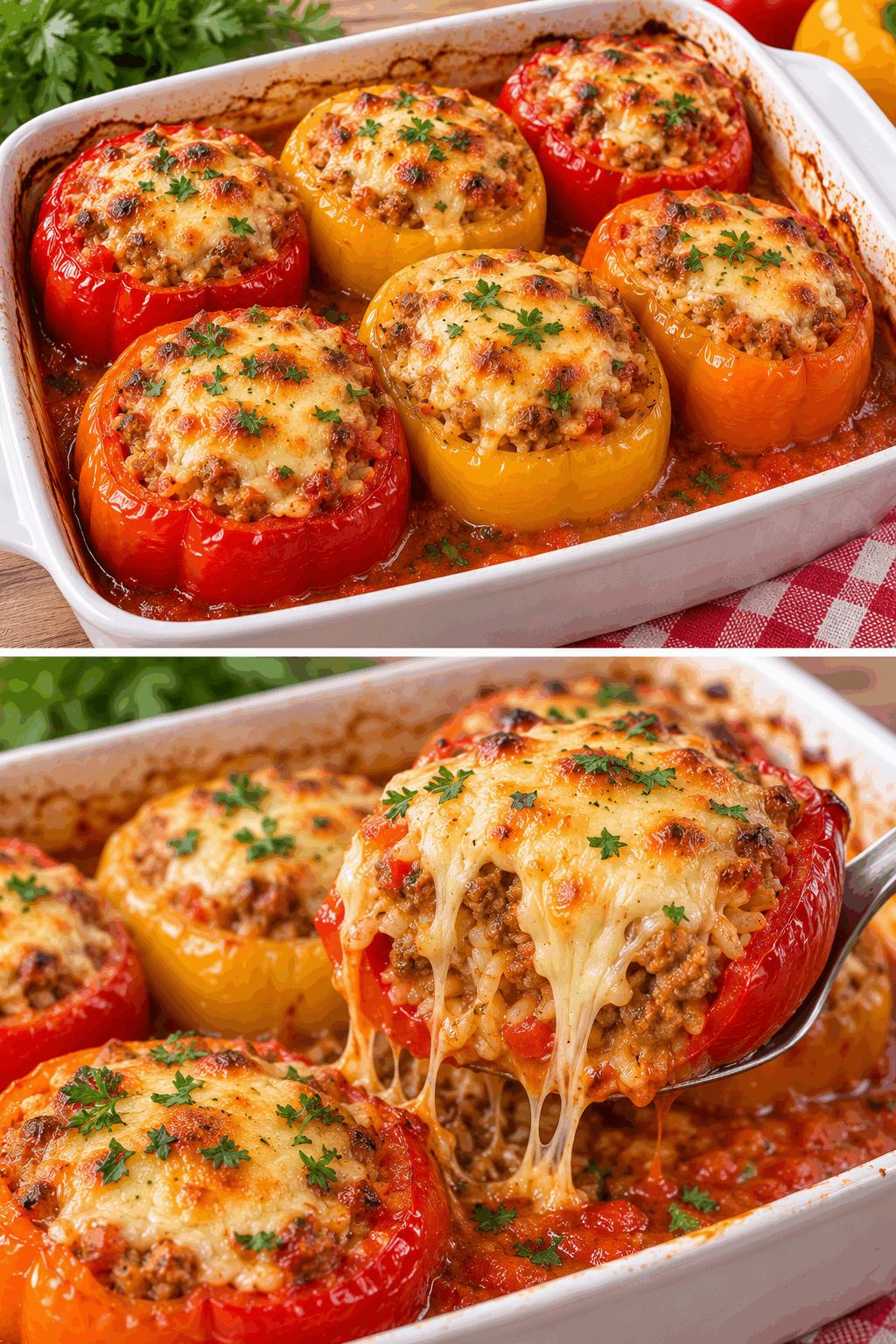 Diese gefüllten Paprika aus dem Ofen schmecken noch besser als das Original