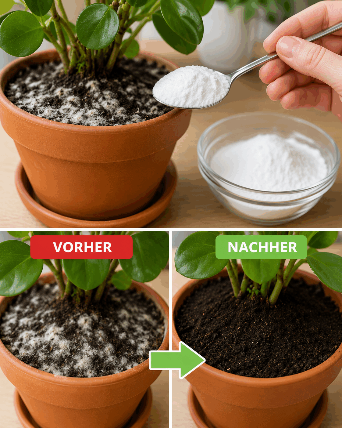 Mit nur einer Zutat verschwindet Schimmel aus der Blumenerde