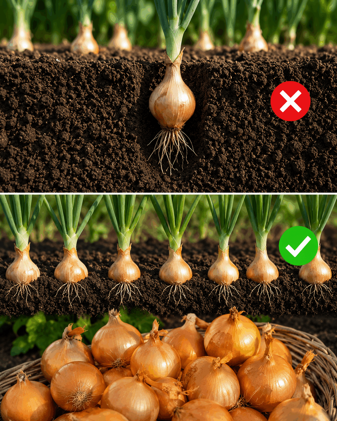 Die meisten pflanzen Zwiebeln zu tief – so gelingt die Ernte besser