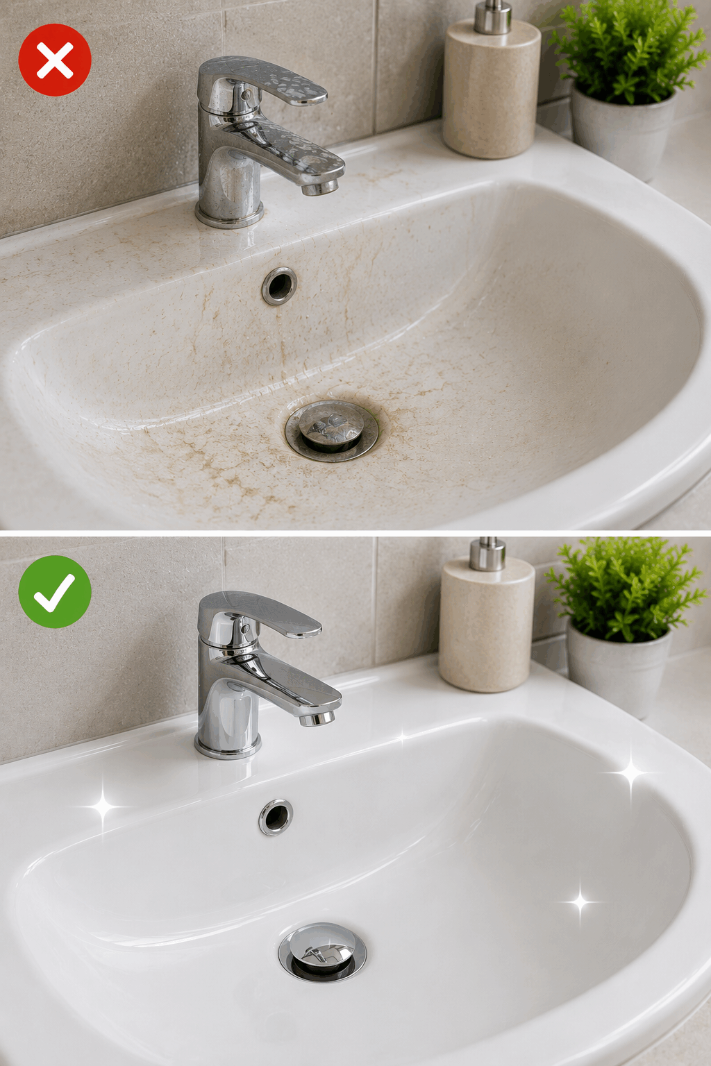 So bleibt Ihr Waschbecken tagelang glänzend