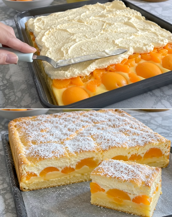 Mandarinen-Aprikosen-Kuchen 